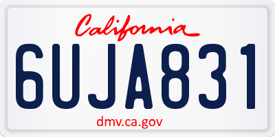 CA license plate 6UJA831
