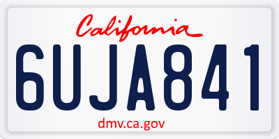 CA license plate 6UJA841
