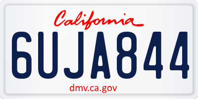 CA license plate 6UJA844