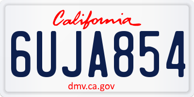 CA license plate 6UJA854