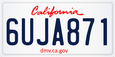CA license plate 6UJA871