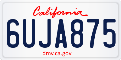 CA license plate 6UJA875