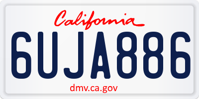 CA license plate 6UJA886