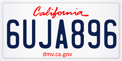 CA license plate 6UJA896