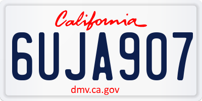CA license plate 6UJA907