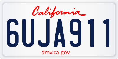CA license plate 6UJA911