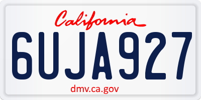 CA license plate 6UJA927