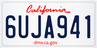 CA license plate 6UJA941