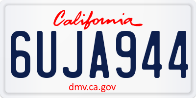 CA license plate 6UJA944