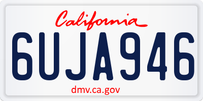CA license plate 6UJA946