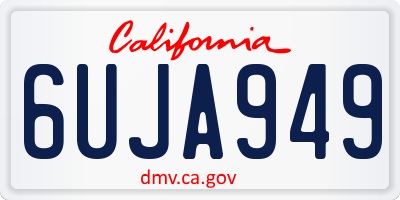 CA license plate 6UJA949
