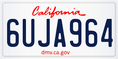 CA license plate 6UJA964