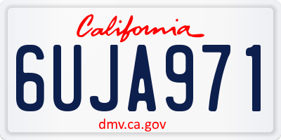 CA license plate 6UJA971