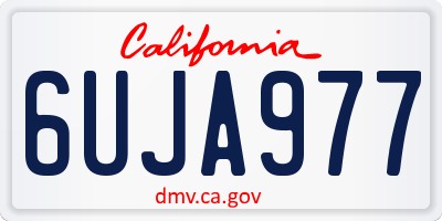 CA license plate 6UJA977