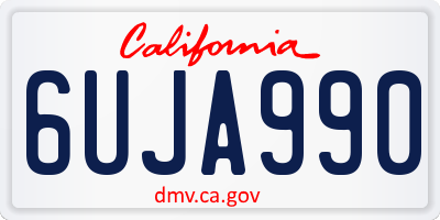 CA license plate 6UJA990
