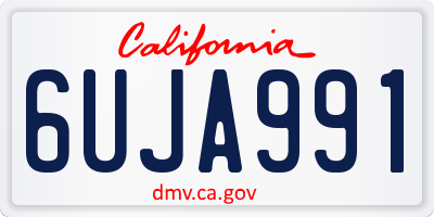CA license plate 6UJA991