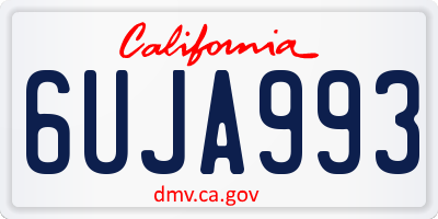 CA license plate 6UJA993