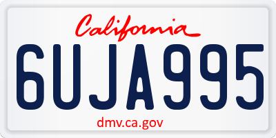 CA license plate 6UJA995