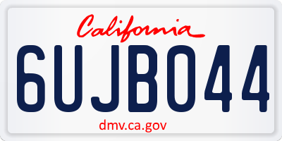 CA license plate 6UJB044