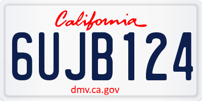 CA license plate 6UJB124