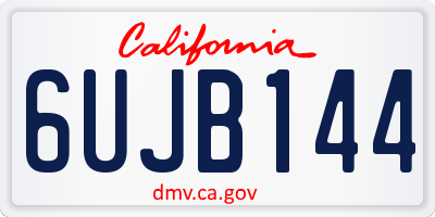 CA license plate 6UJB144