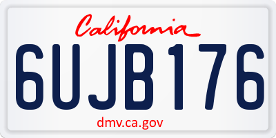CA license plate 6UJB176