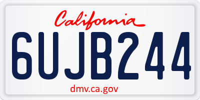 CA license plate 6UJB244