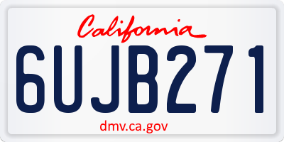 CA license plate 6UJB271