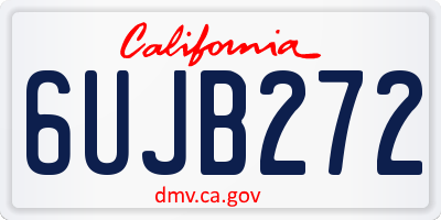 CA license plate 6UJB272
