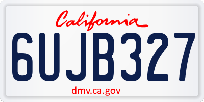 CA license plate 6UJB327