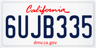 CA license plate 6UJB335