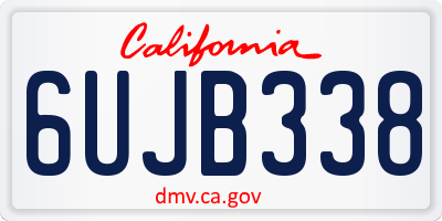 CA license plate 6UJB338