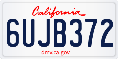 CA license plate 6UJB372