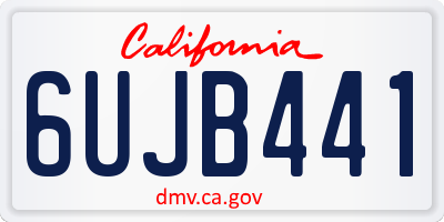 CA license plate 6UJB441