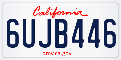 CA license plate 6UJB446