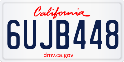 CA license plate 6UJB448