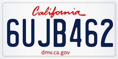 CA license plate 6UJB462