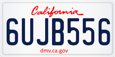 CA license plate 6UJB556