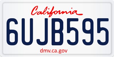CA license plate 6UJB595