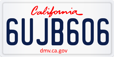 CA license plate 6UJB606