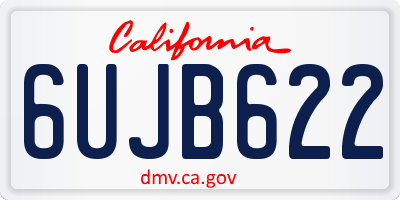 CA license plate 6UJB622