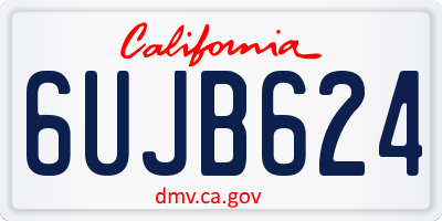 CA license plate 6UJB624