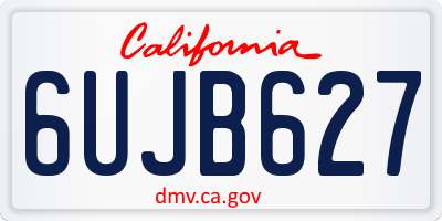 CA license plate 6UJB627