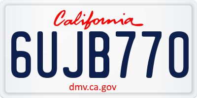 CA license plate 6UJB770