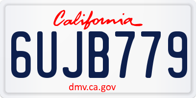 CA license plate 6UJB779