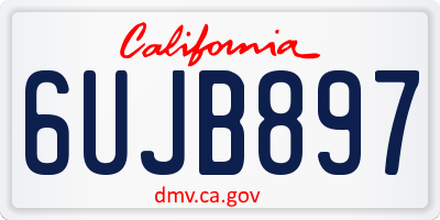 CA license plate 6UJB897