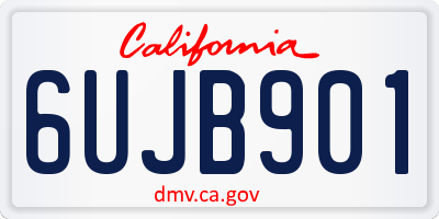 CA license plate 6UJB901