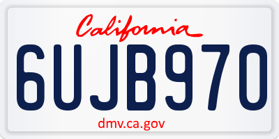 CA license plate 6UJB970