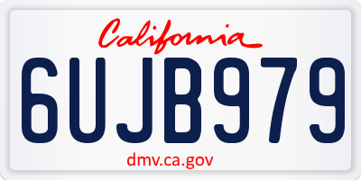 CA license plate 6UJB979