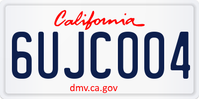 CA license plate 6UJC004